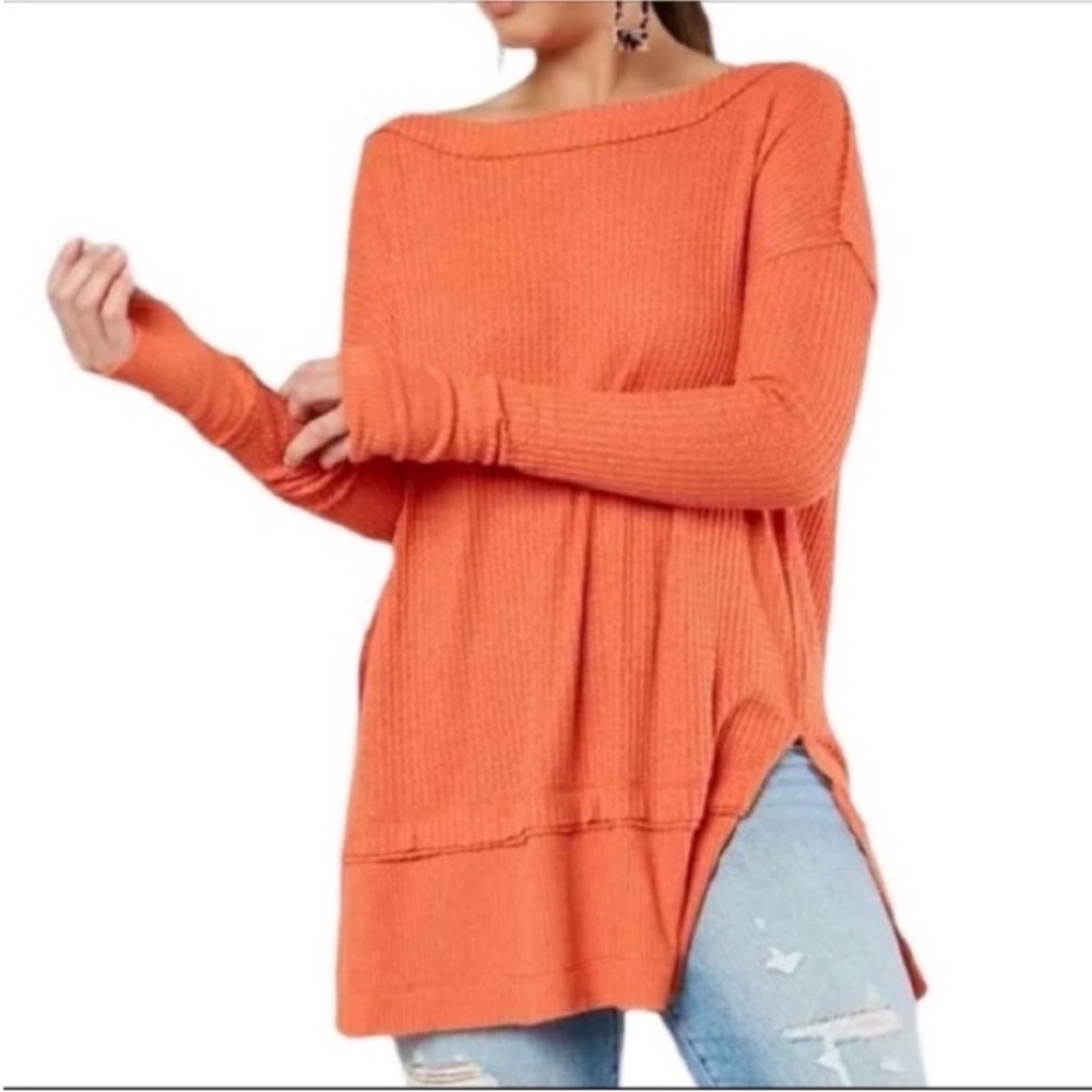 FREE PEOPLE North Shore Thermal Tunic Top S
